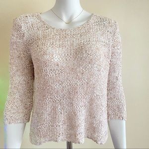 Knitted Quarter Sleeve Sweater
